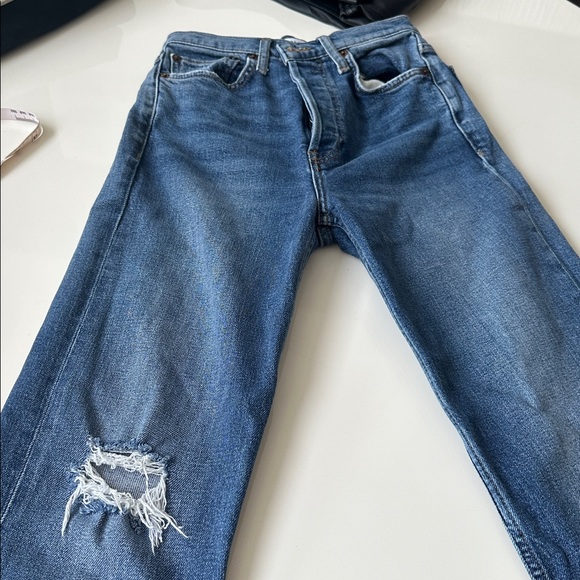 Re/Done High Rise Destroyed Jeans - Picture 7 of 14